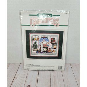 Bucilla Christmas Counted Cross Stitch Kit Santa Checking His List 15" x 12"
